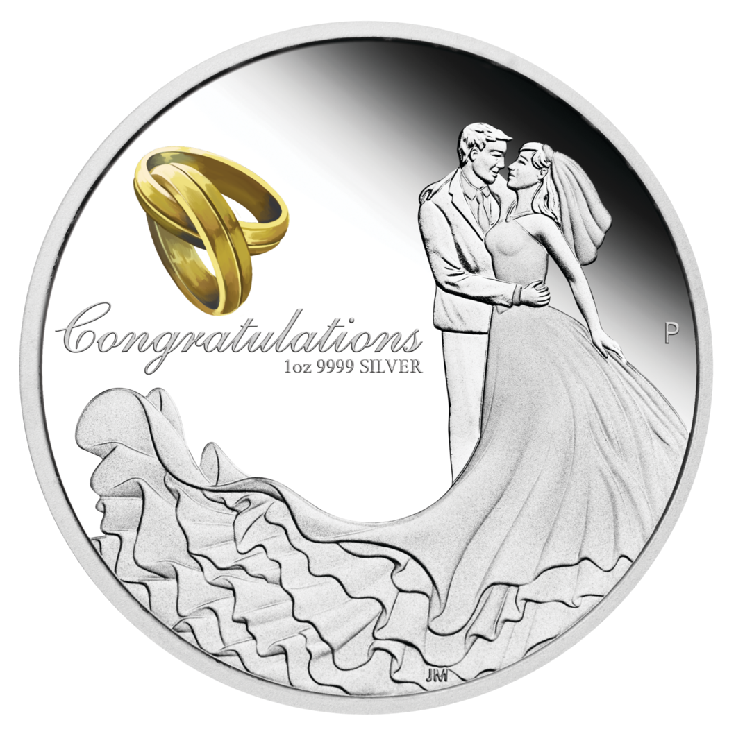 2023 $1 Wedding 1oz Silver Proof Coin