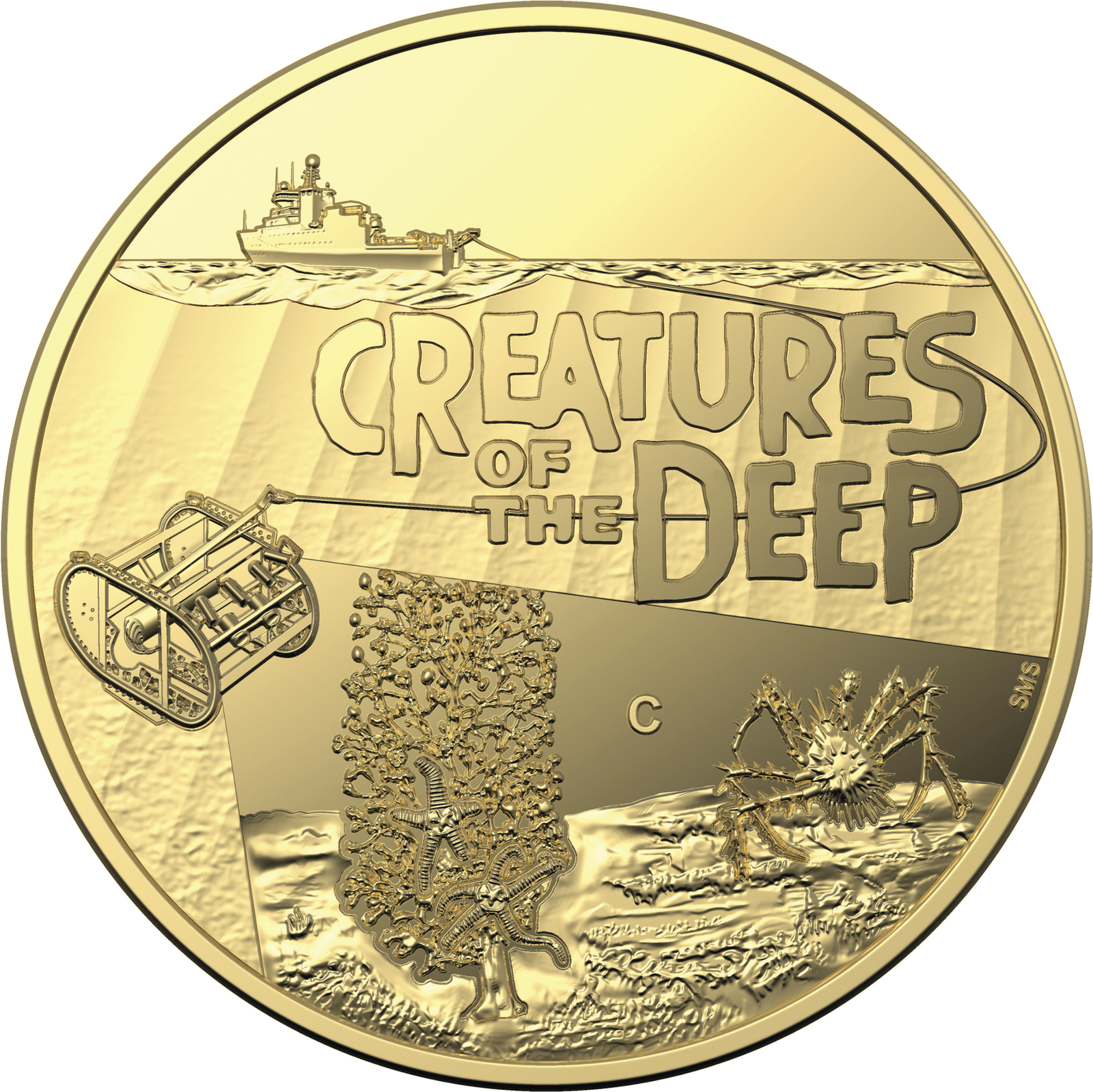 2023 $10 C Mintmark Creatures Of The Deep 1/10oz Gold Proof Coin