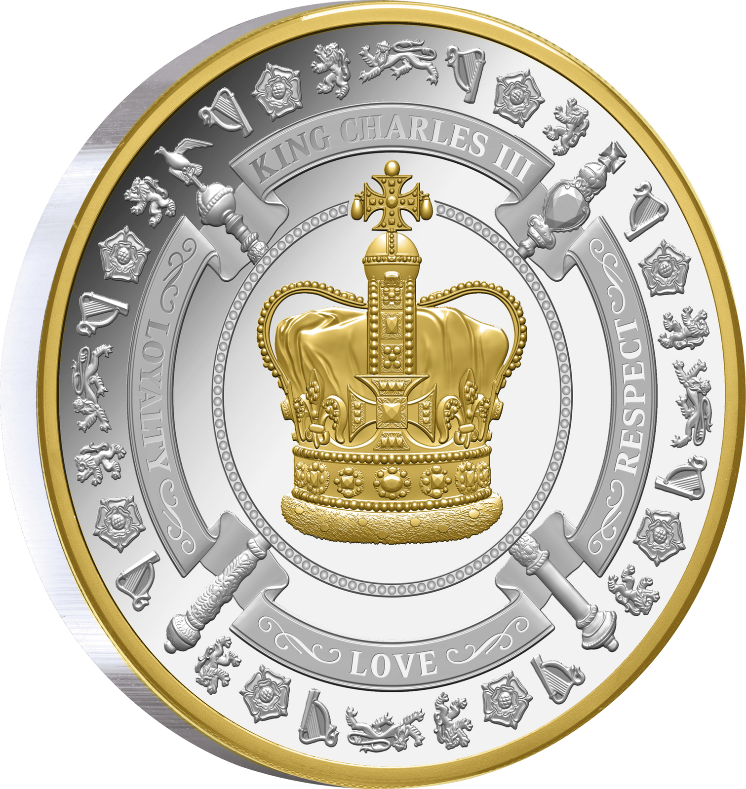 2023 $1 King Charles III Coronation Crown 1oz Silver Proof Coin