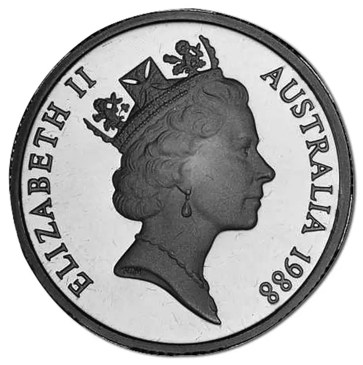 1988 $2 Silver Proof Coin In 2x2