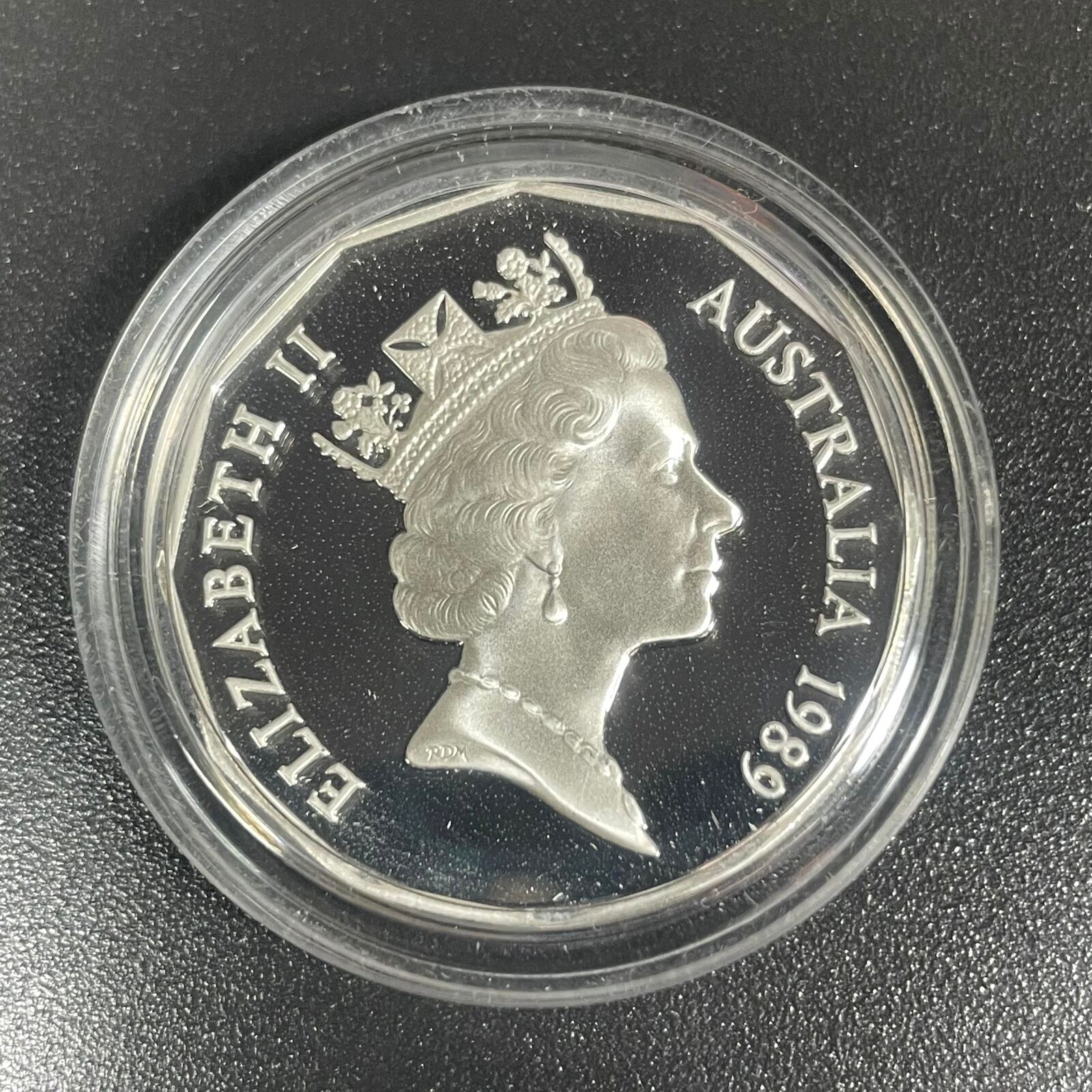 1989 50c Commonwealth Games Brisbane - Masterpieces in Silver Coin In Capsule