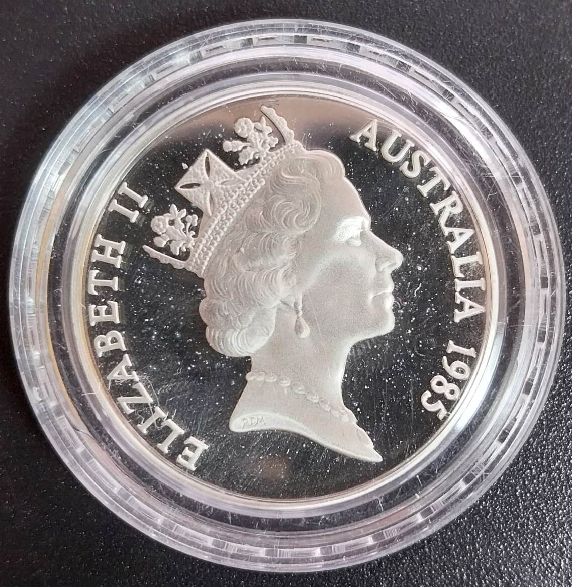 1985 $10 Victoria Silver Proof Coin in Capsule