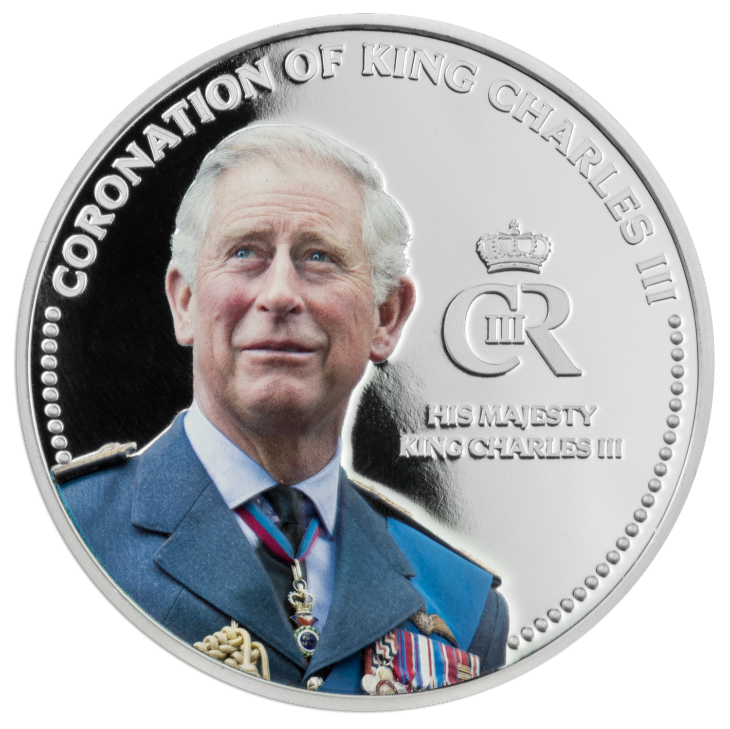 2023 $1/4 King Charles III Coronation Silver-plated Prooflike Coin