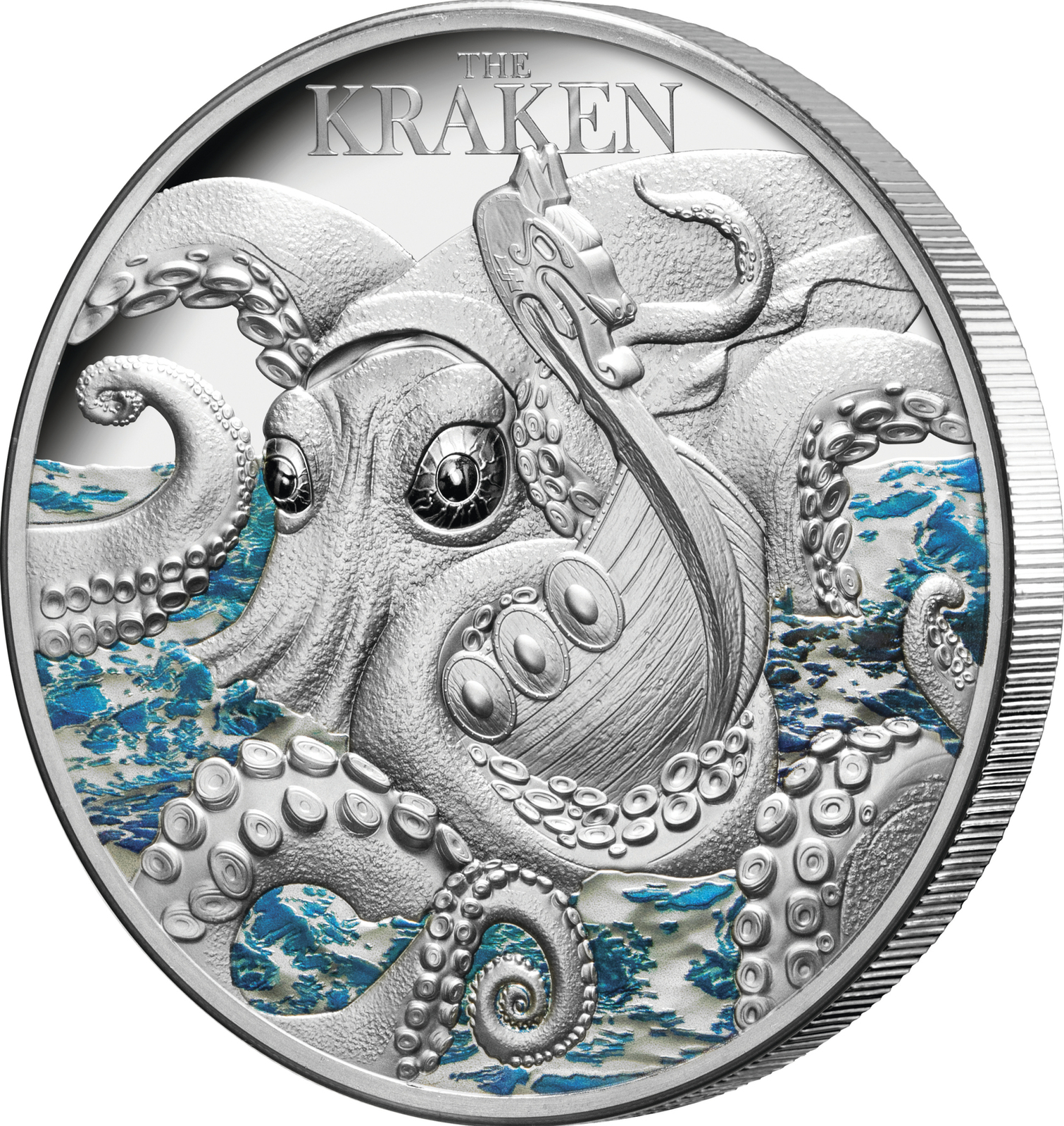 2023 $5 The Kraken Colour 2oz Silver Proof Coin