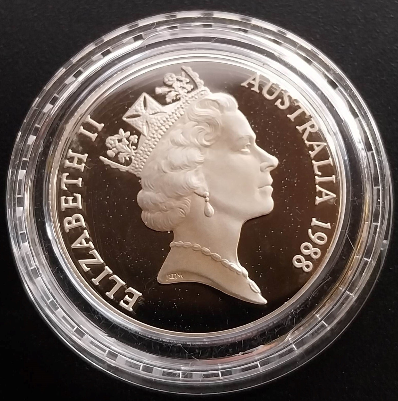 1988 $1 Kangaroo Bicentenary Of Australia Silver Coin in Capsule