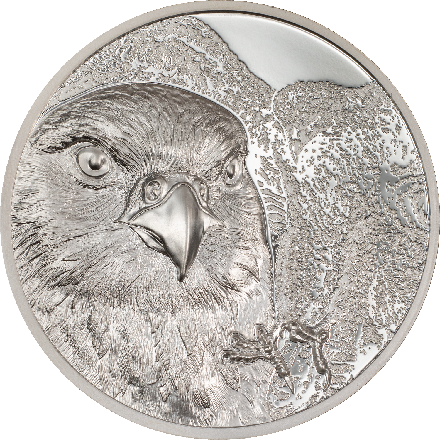 2023 Wild Mongolia Falcon 500T 1oz Silver Proof Coin