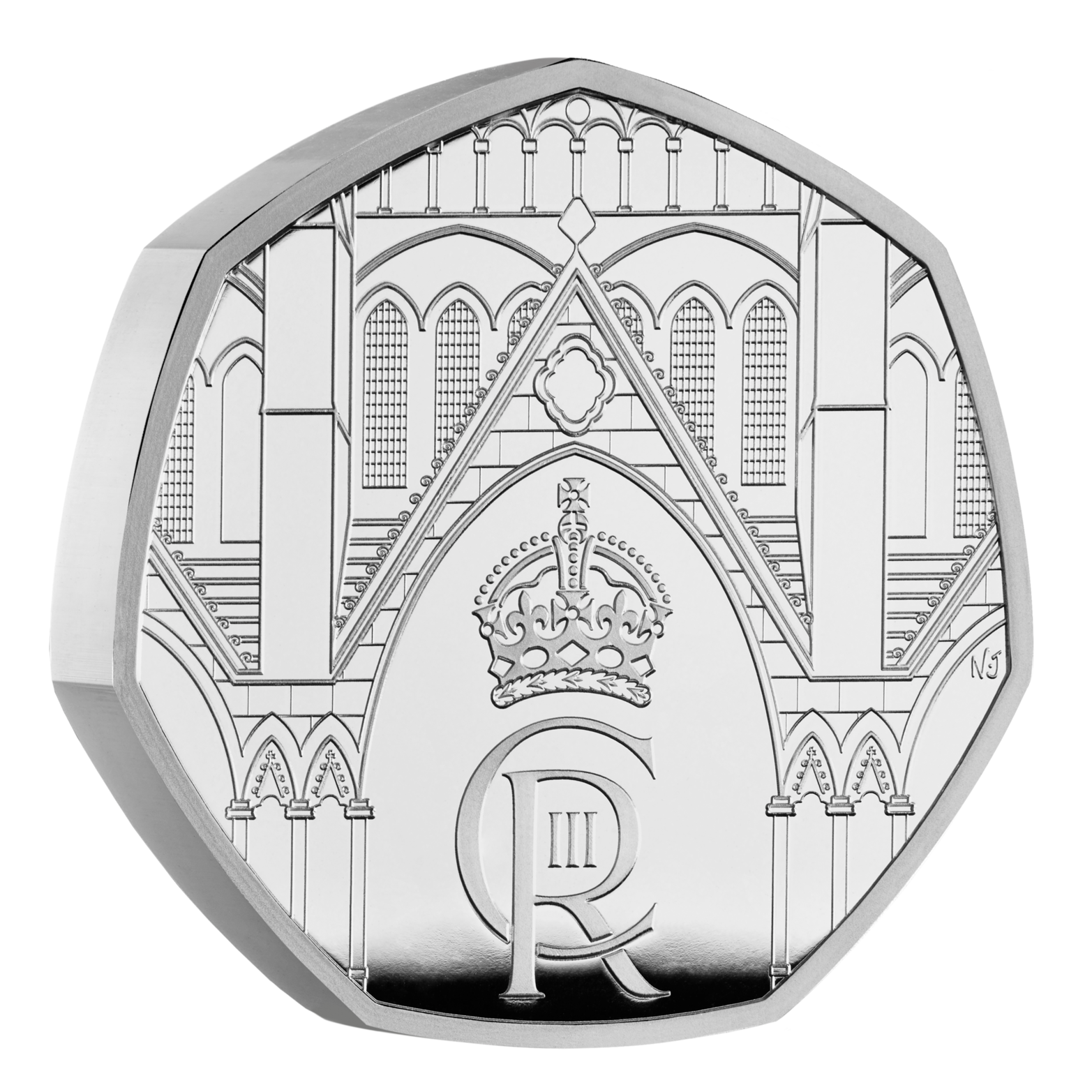 2023 50p The Coronation of His Majesty King Charles III Silver Piedfort
