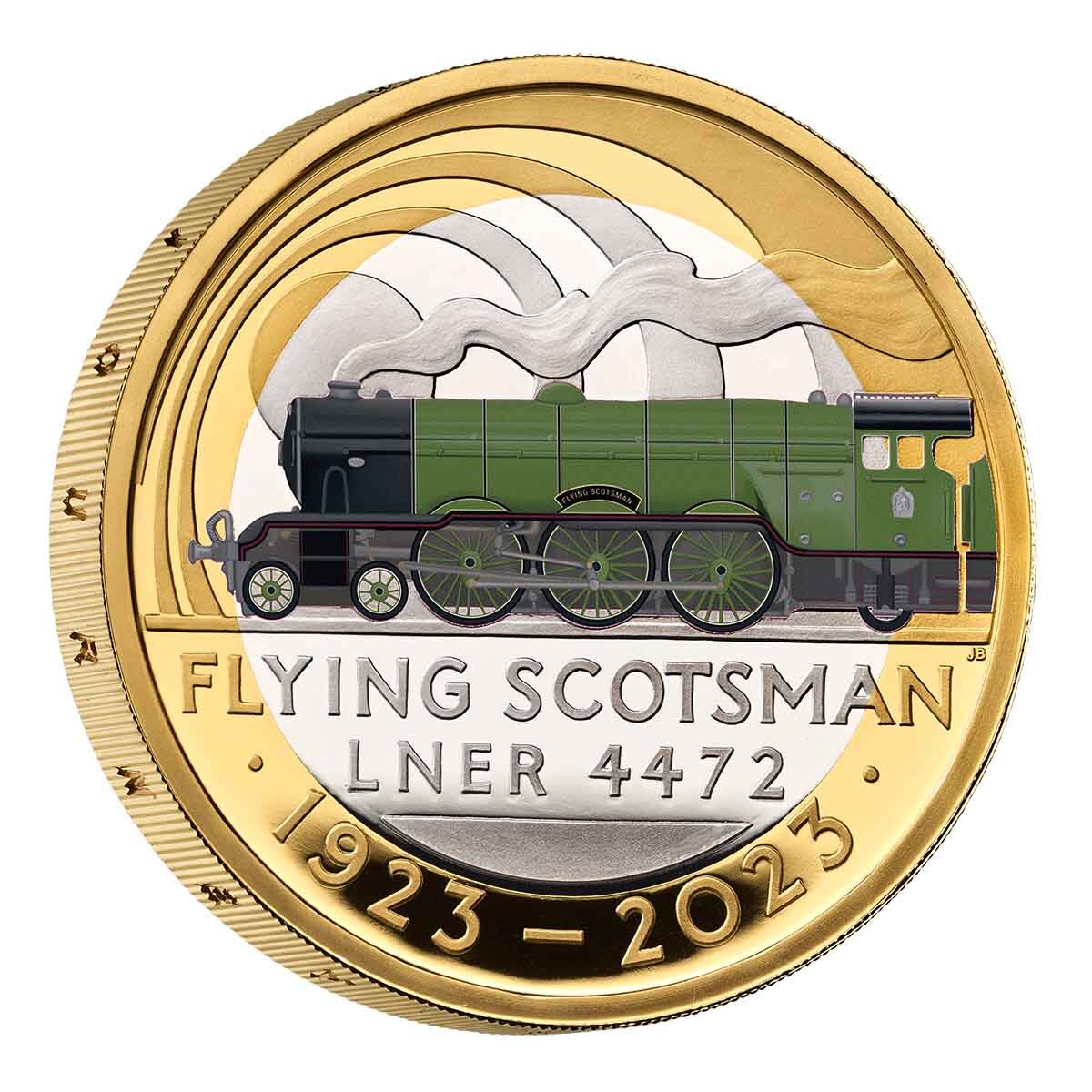 2023 £2 The Centenary of Flying Scotsman UK Silver Proof Colour Coin