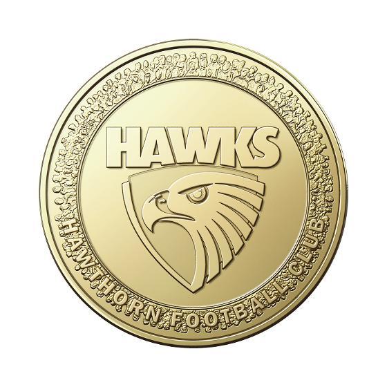 2023 $1 AFL Hawthorn Hawks AlBr UNC