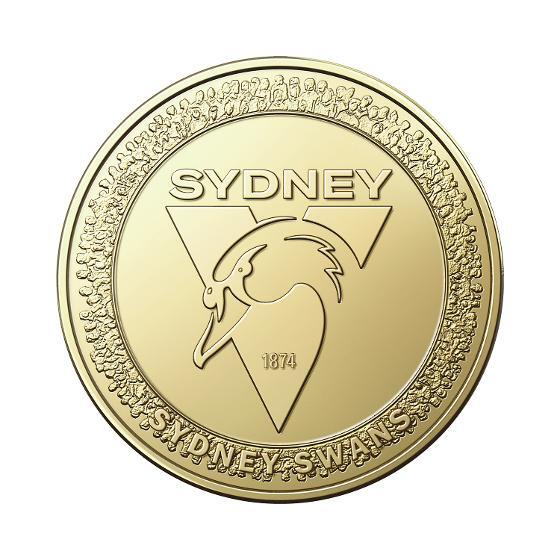 2023 $1 AFL Sydney Swans AlBr UNC
