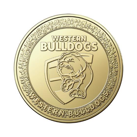 2023 $1 AFL Western Bulldogs AlBr UNC