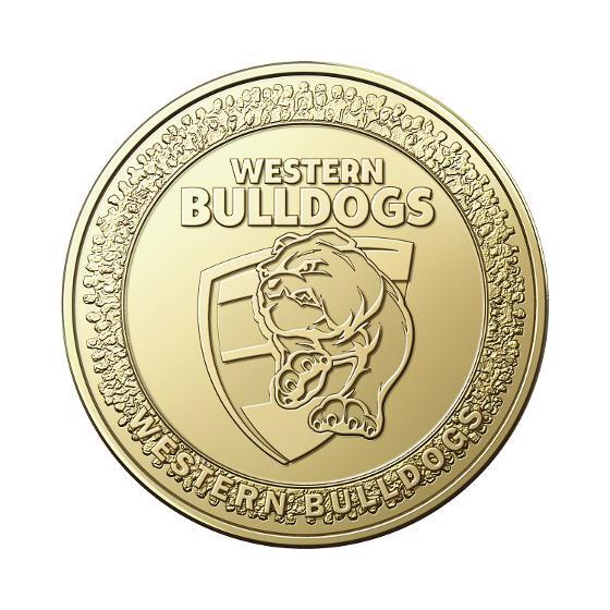 2023 $1 AFL Western Bulldogs AlBr UNC