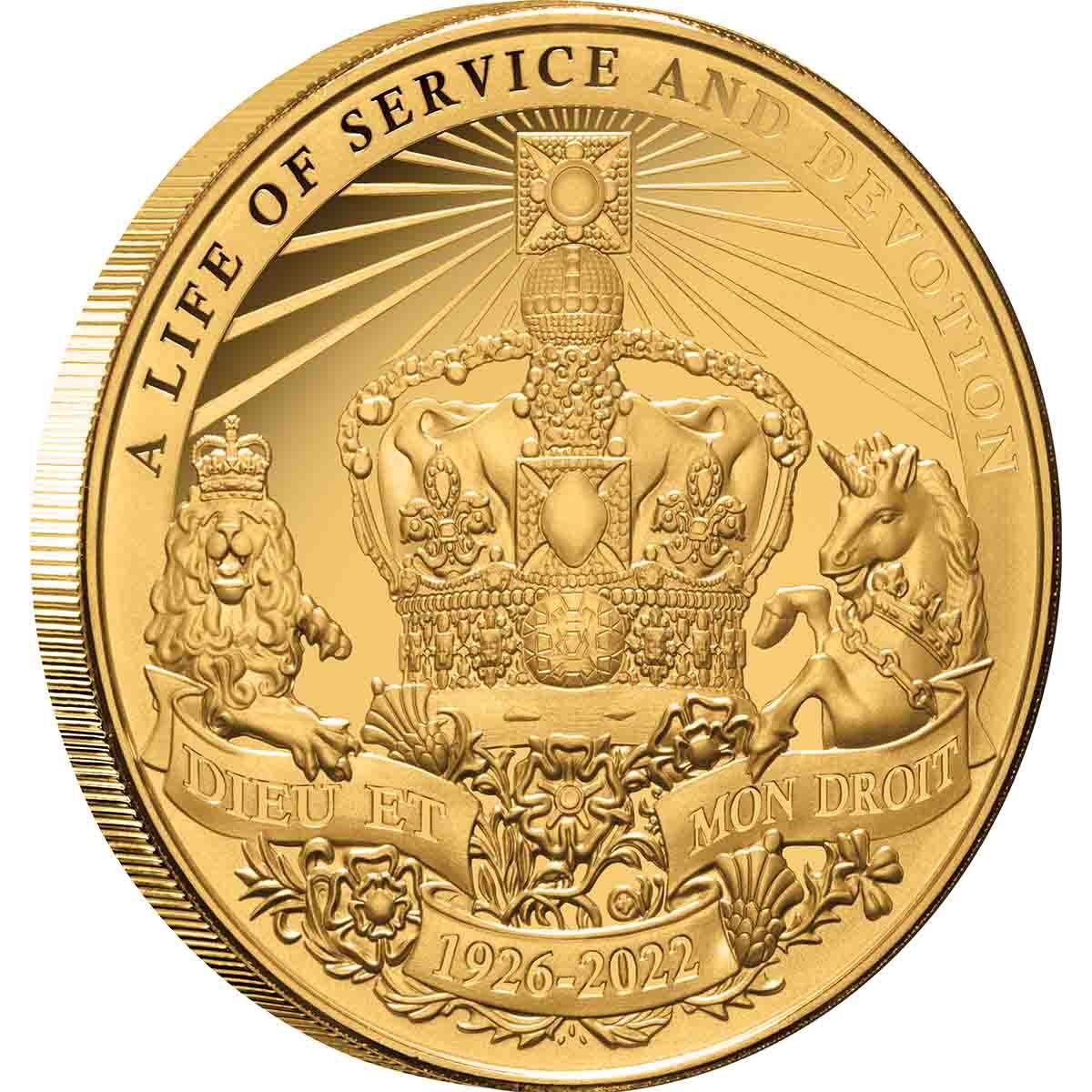 Queen Elizabeth II Tribute Gold-Plated Commemorative