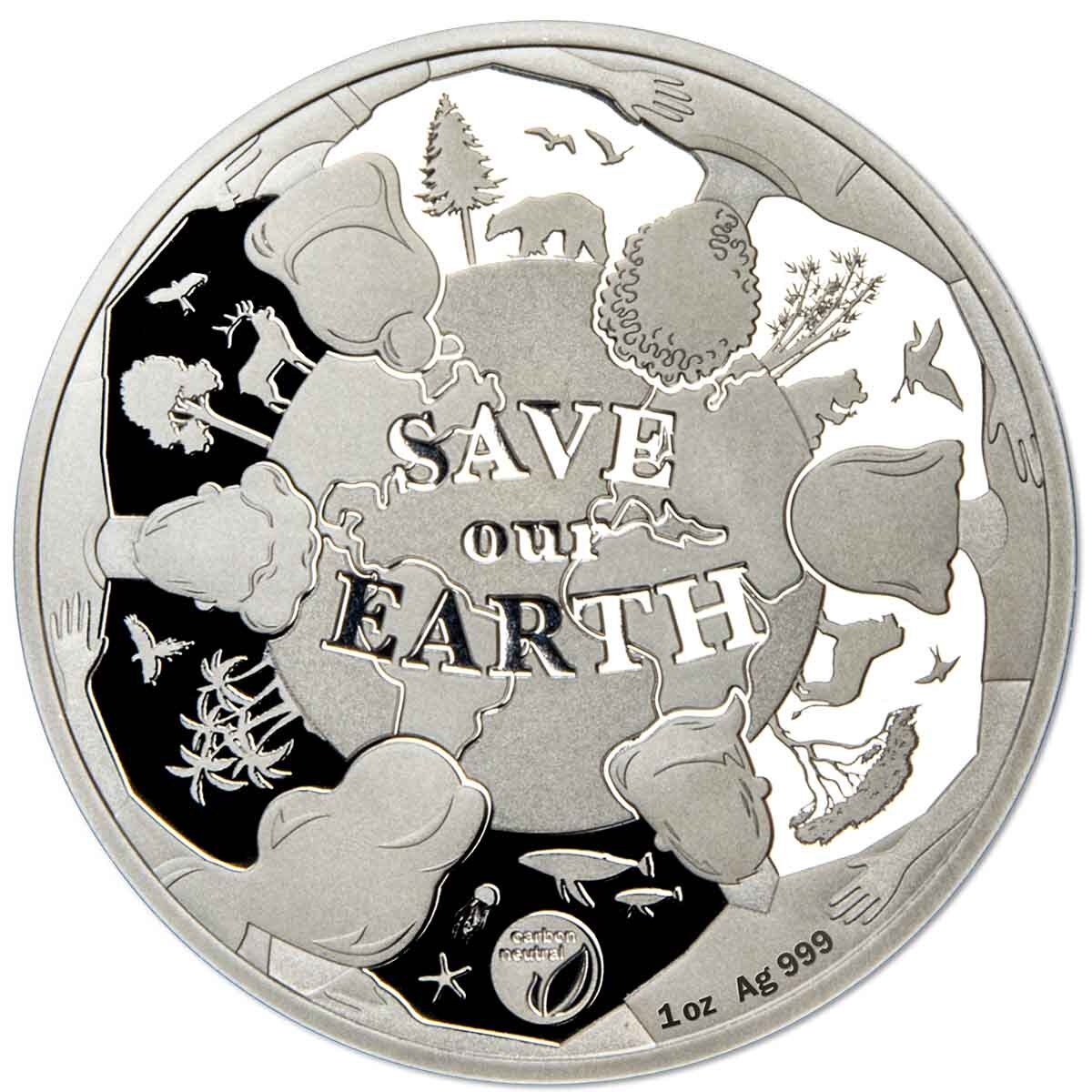 2022 20 Vatu Save Our Earth Carbon Neutral 1oz Silver Proof Coin
