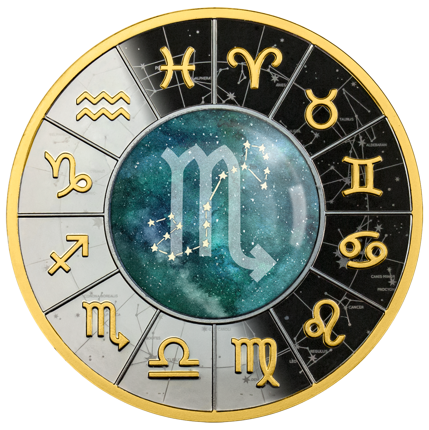 2023 Zodiac Signs - Scorpio 17.50g Silver Black Proof Coin