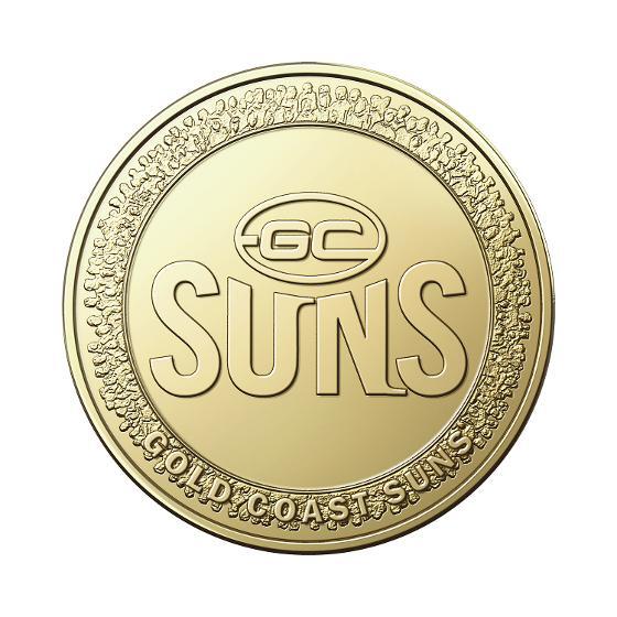 2023 $1 AFL Gold Coast SUNS AlBr UNC