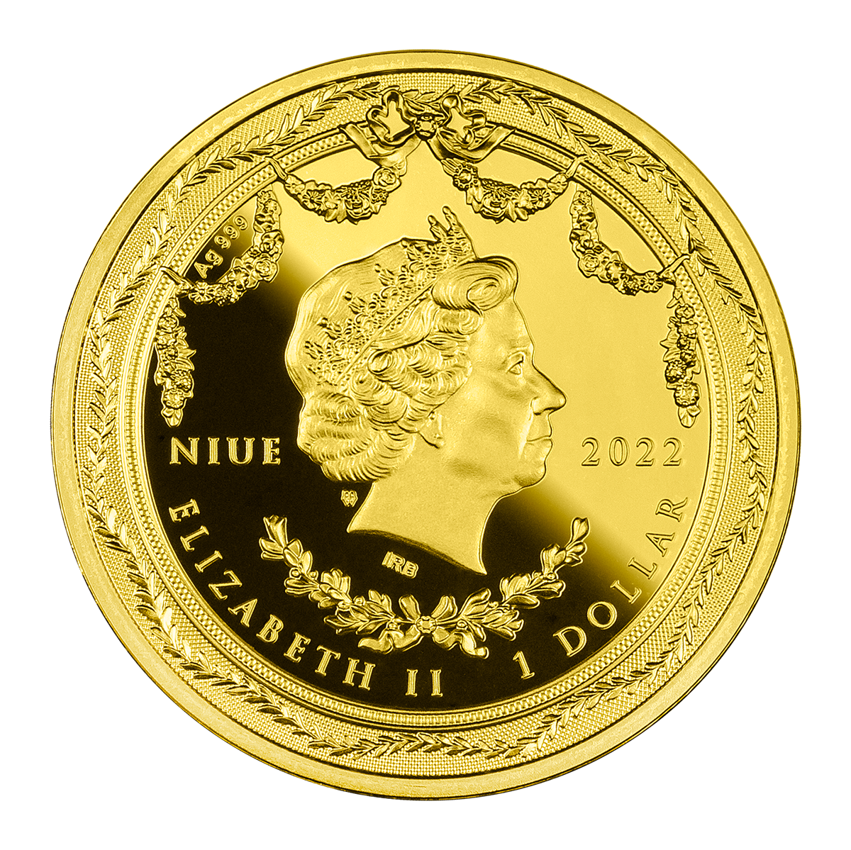 2022 Faberge Art Series - Blue Table Clock 1oz Silver Gold Plated Coin