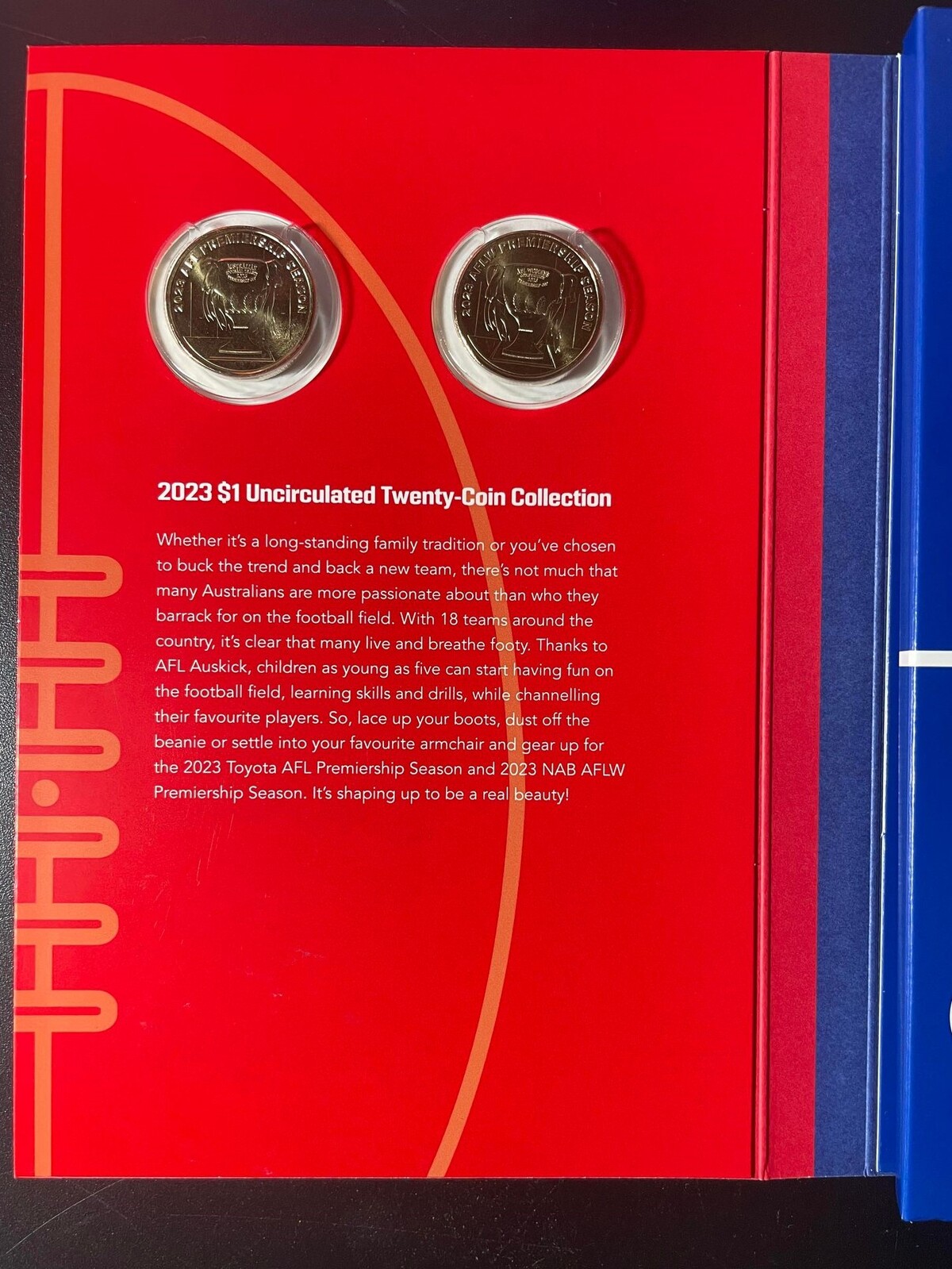 2023 $1 AFL 20 Coin Collection: 20 x $1 Uncirculated Set In Pop In Folder