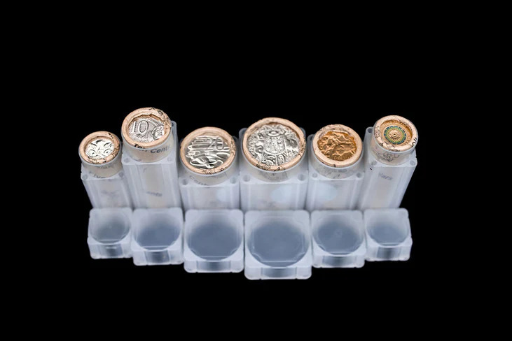 Australian Coin Roll Tubes To suit All Denominations [Tube Size: 50 Cent Roll]