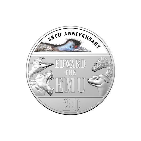 2023 20c 35th Anniversary of Edward the Emu Coin in Card