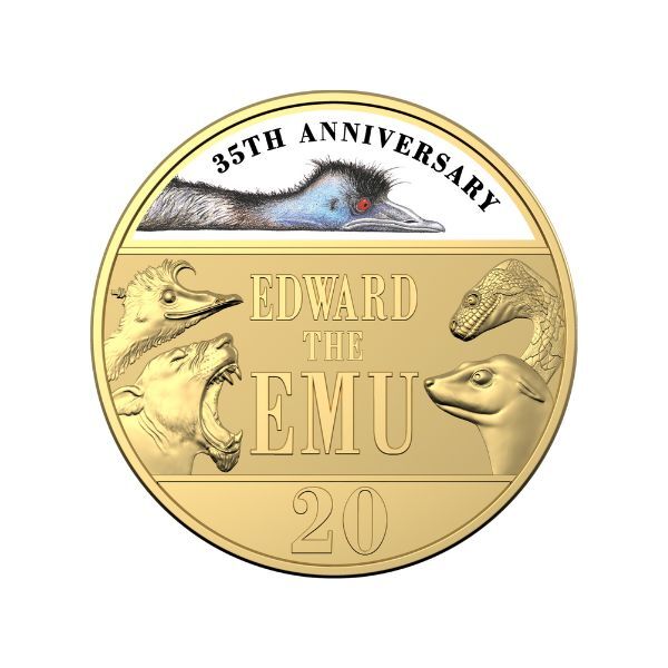 2023 20c 35th Anniversary of Edward the Emu Gold-Plated Deluxe Ed Book