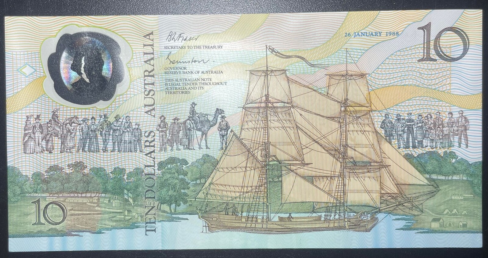 1988 $10 Bicentenary AA09 NPA Blue Folder Collectors Issue Banknote AUNC - No Packaging