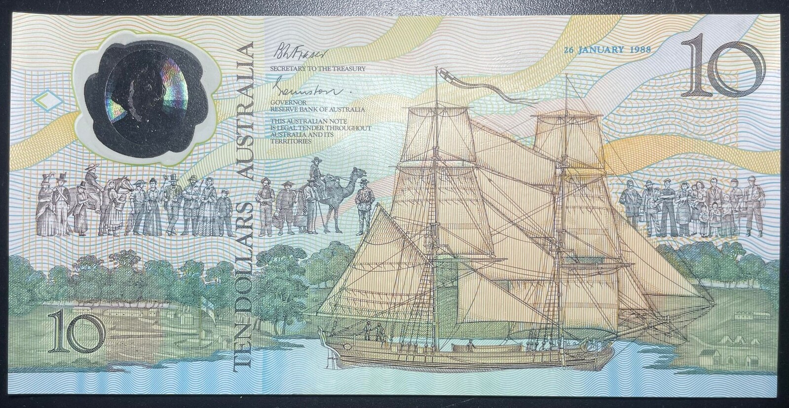 1988 $10 Bicentenary AA16 NPA Blue Folder Collectors Issue Banknote AUNC - No Packaging