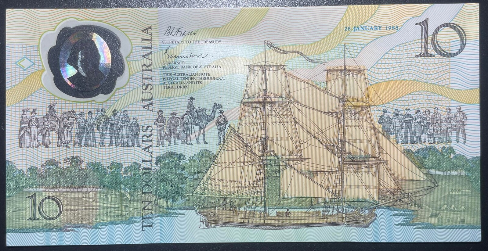 1988 $10 Bicentenary AA11 NPA Blue Folder Collectors Issue Banknote AUNC - No Packaging