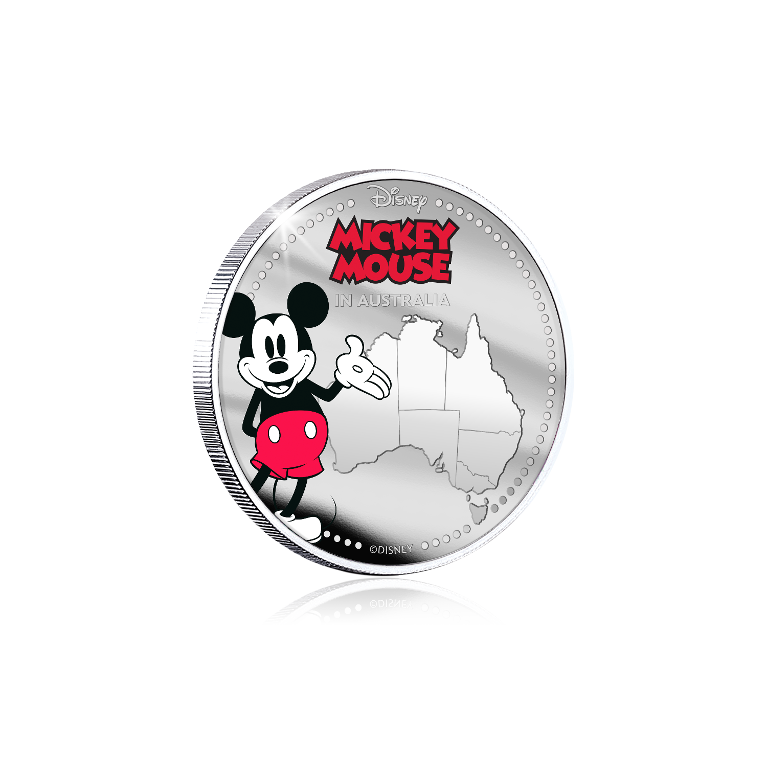 Disney Mickey in Australia Silver Plated Commemorative