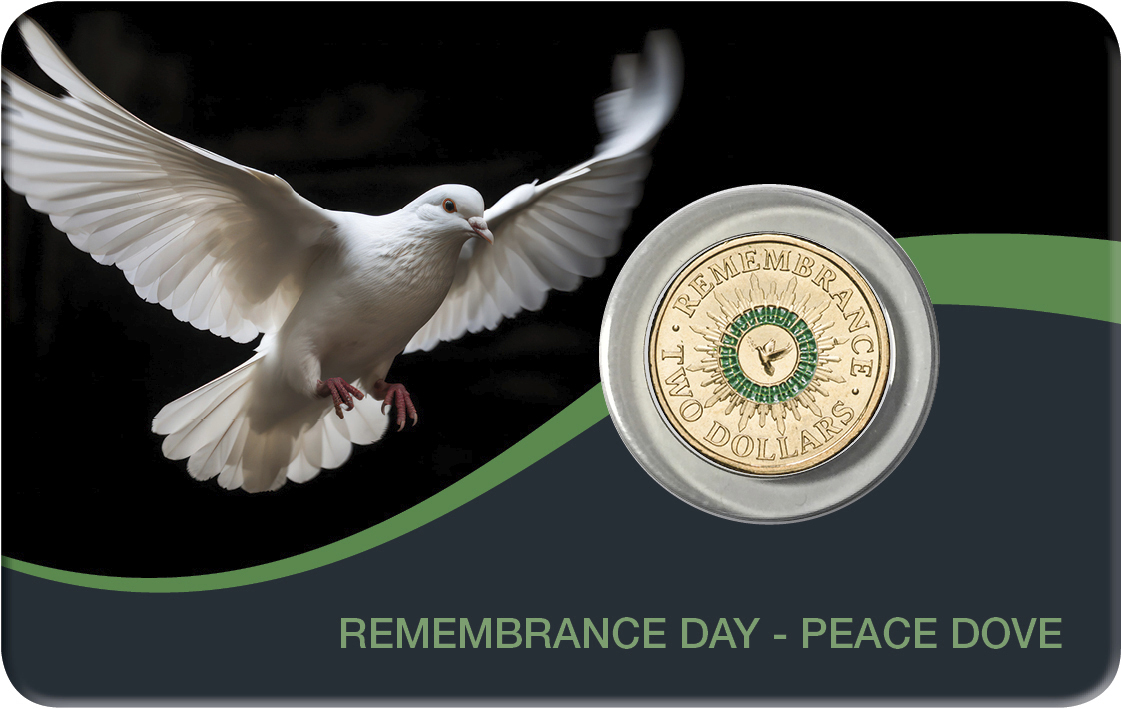 2014 $2 Green Remembrance Day Coin Pack Style 2