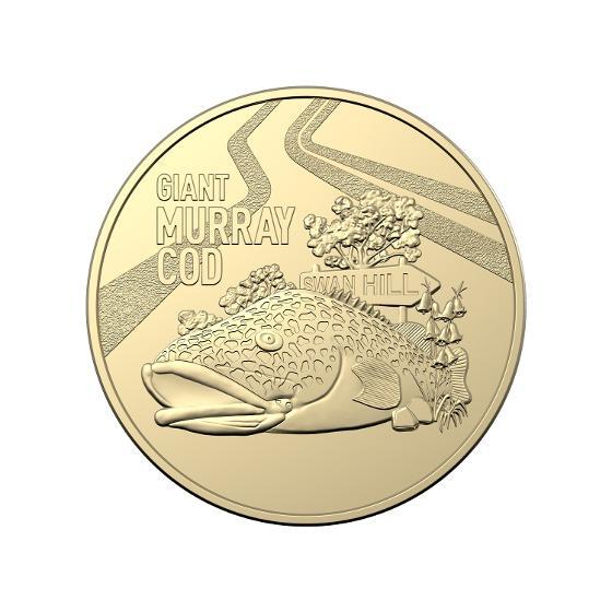 2023 $1 Aussie Big Things – The Giant Murray Cod Coin In Card