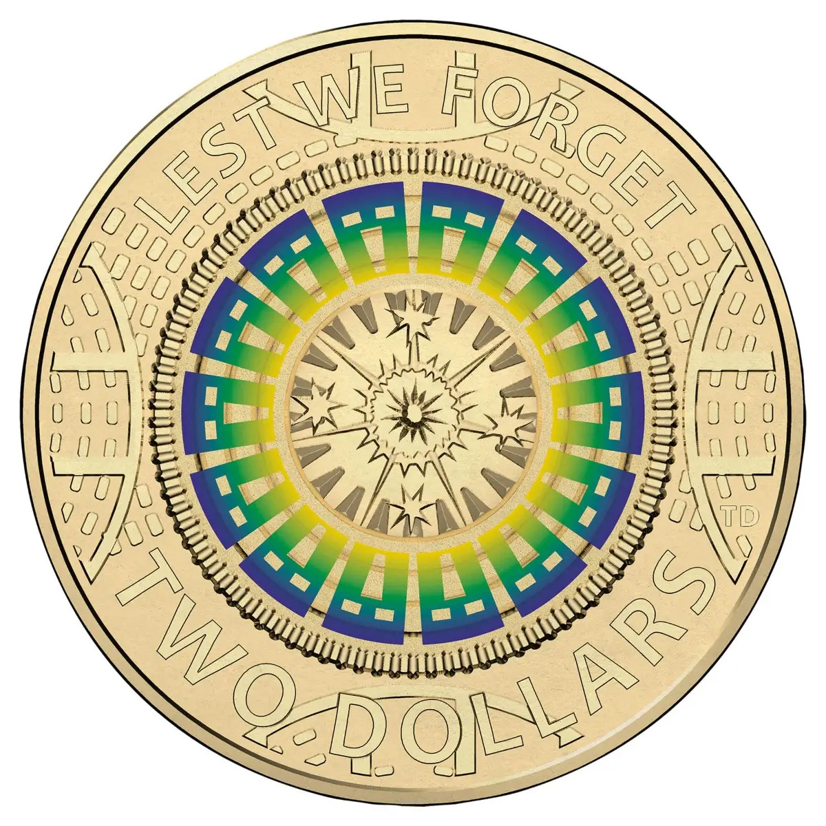 2017 $2 Lest We Forget Al-Br Coin Pack Style 2