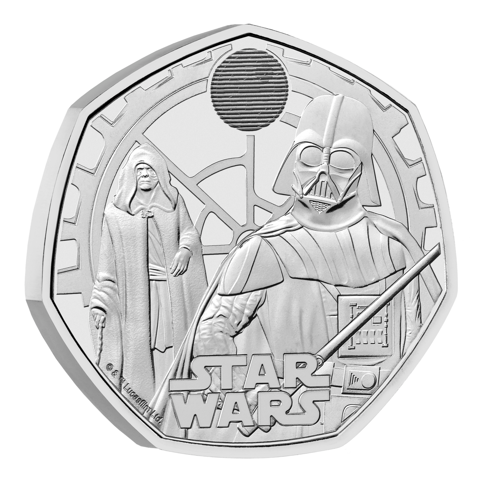 2023 50p Star Wars Darth Vader and Emperor Palpatine BUNC Coin