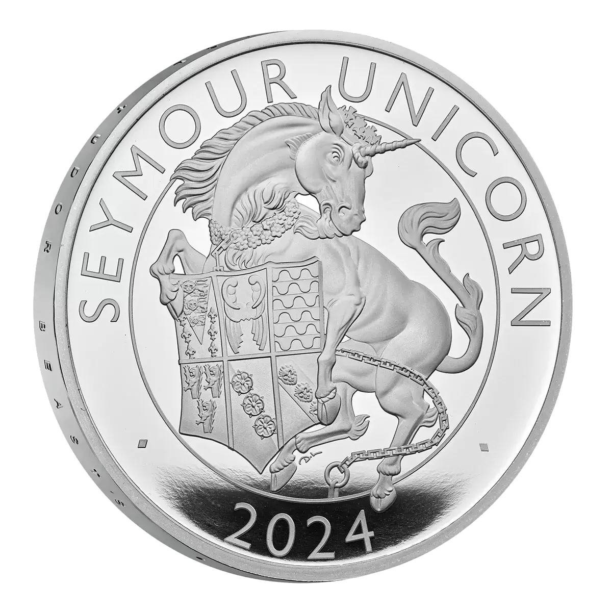 2024 £2 Royal Tudor Beasts The Seymour Unicorn 1oz Silver Proof Coin