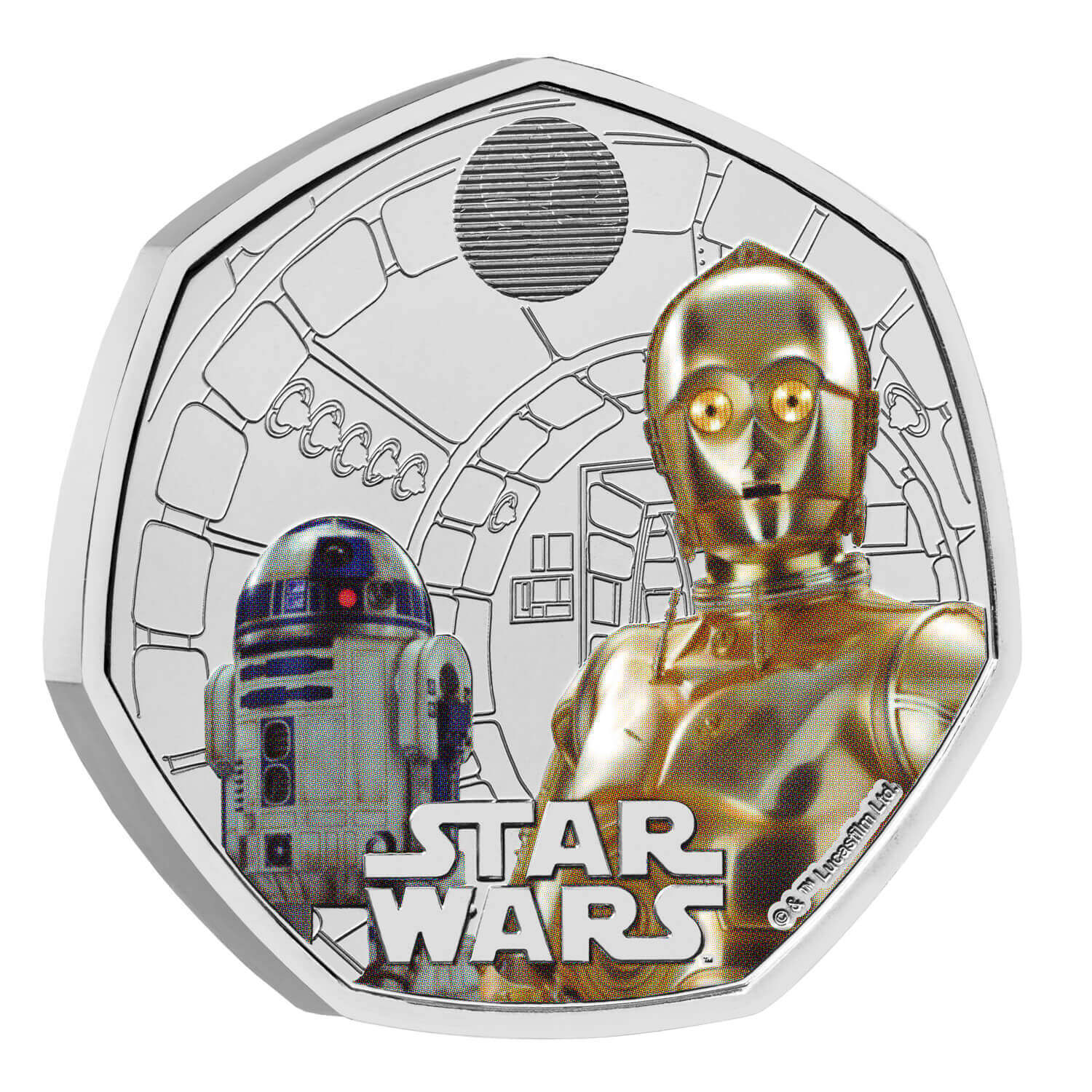 Complete 50p Star Wars Four Coin Set Coloured BUNC Combo