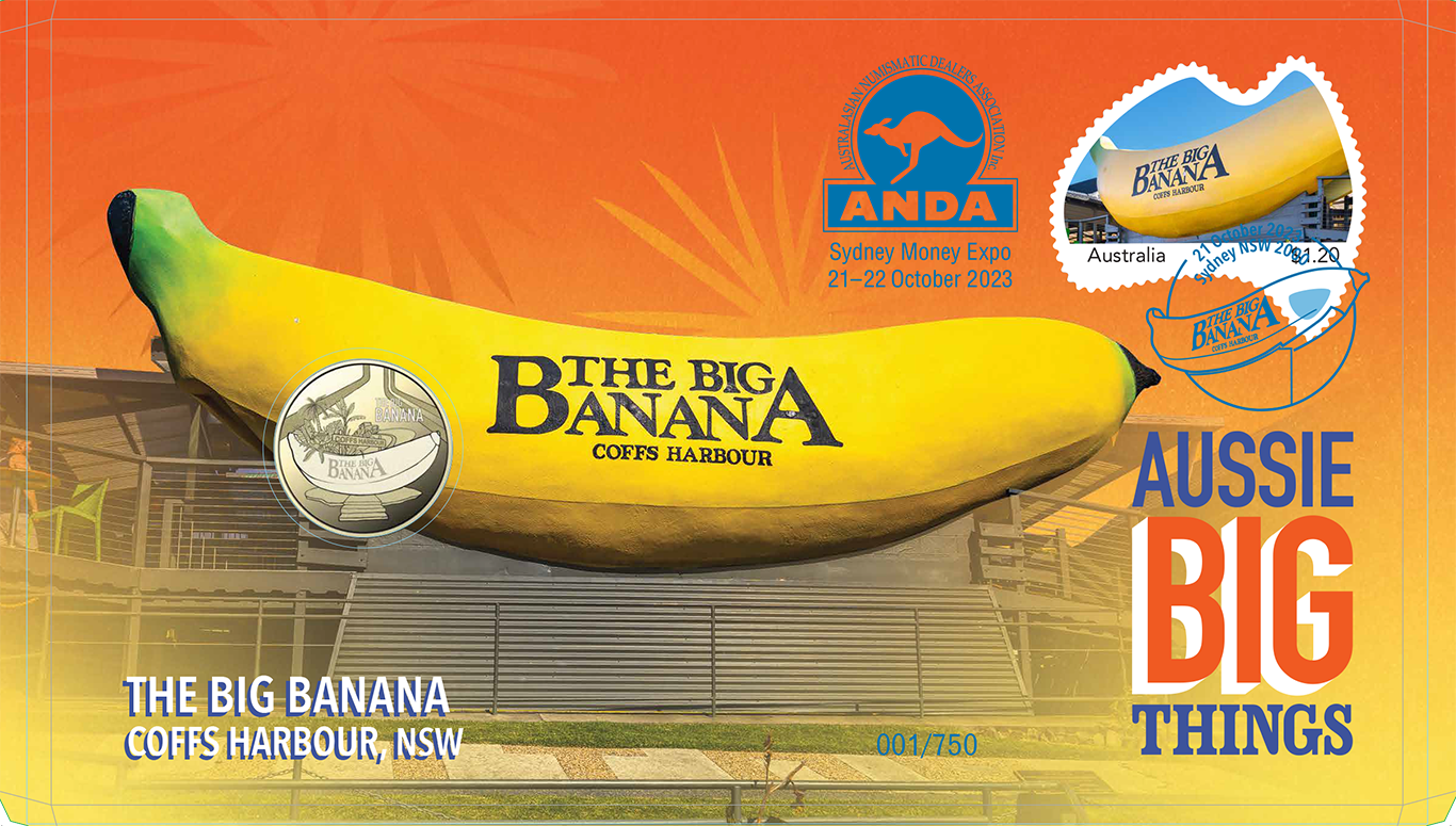 2023 ANDA Sydney Money Expo Aussie Big Things Big Banana & Big Blue Heeler PNC Set 