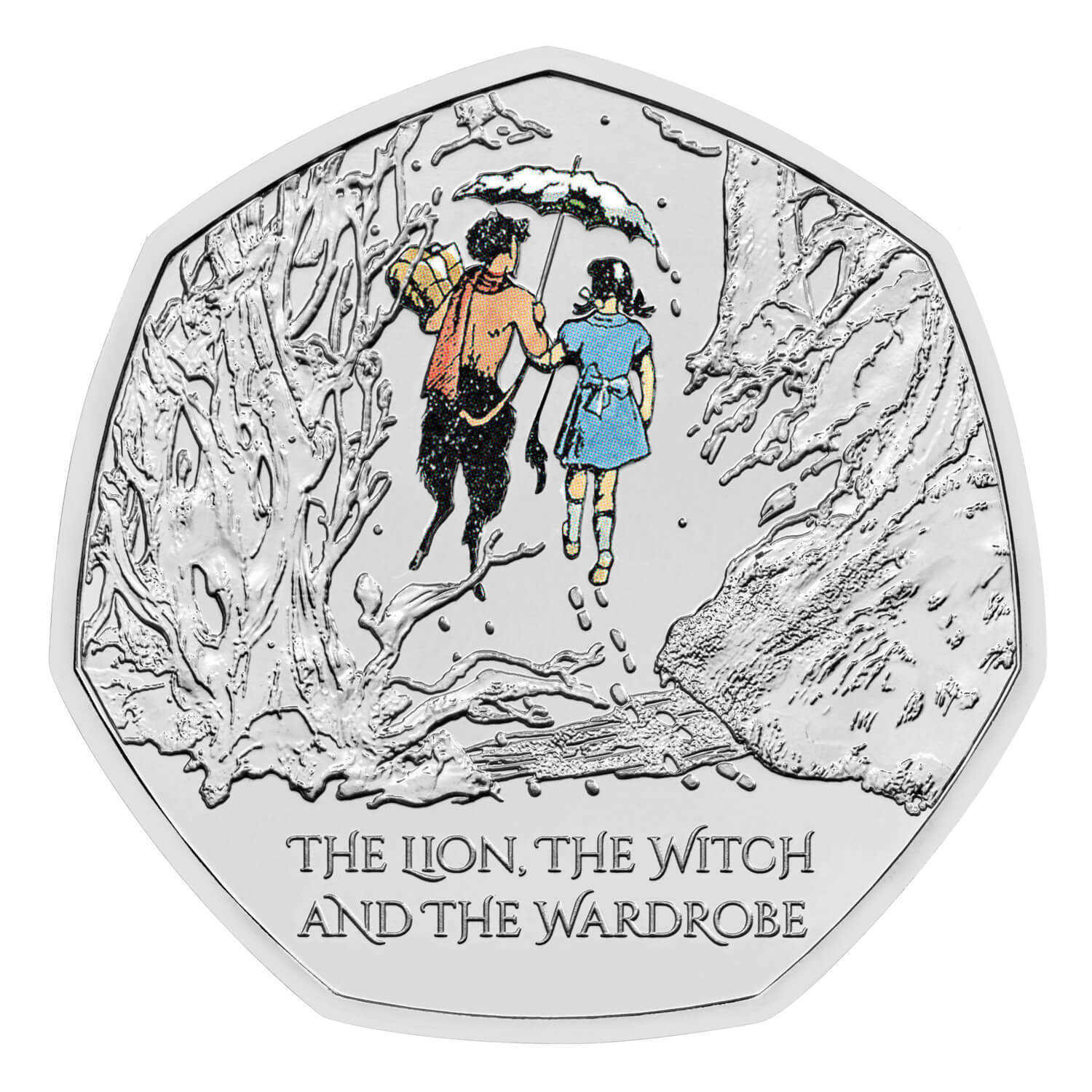 2023 50p The Lion, the Witch and the Wardrobe UK Brilliant Uncirculated Colour Coin