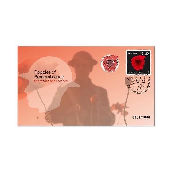 2023 3 x Poppies of Remembrance Badge Combo