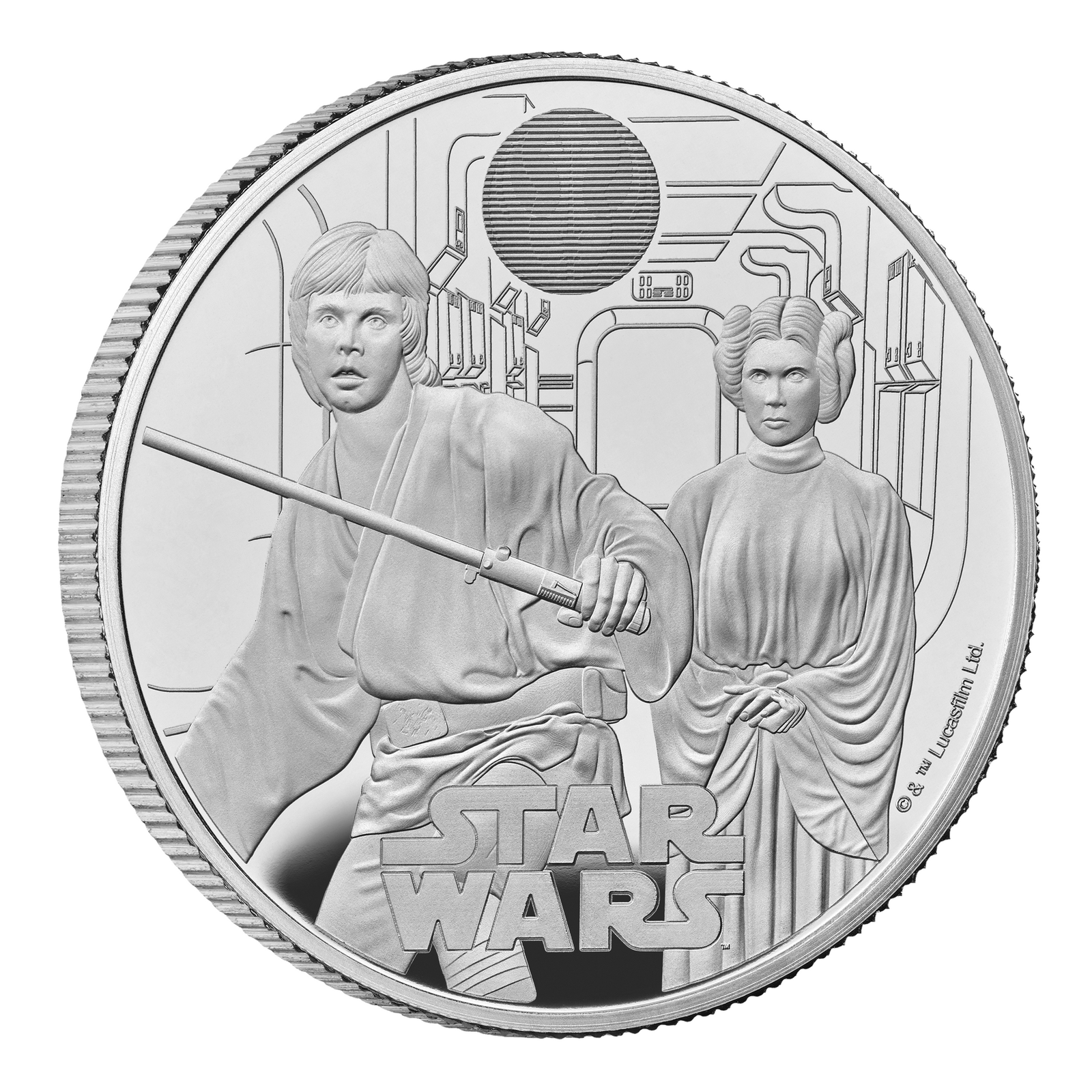 2023 £2 Star Wars Luke Skywalker and Princess Leia UK 1oz Silver Proof Coin