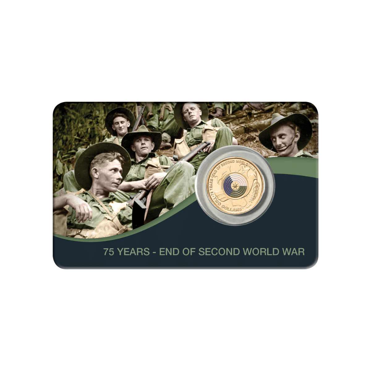 2020 $2 75th Anniversary of the End of WWII Colour Al-Br Coin Pack Style 2