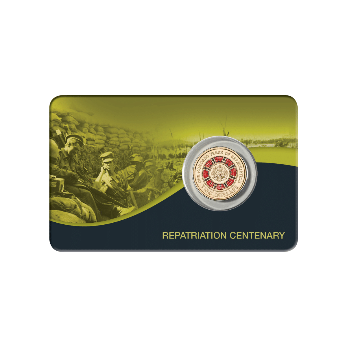 2019 $2 Lest We Forget Centenary of Repatriation  Colour Al-Br Coin Pack Style 2