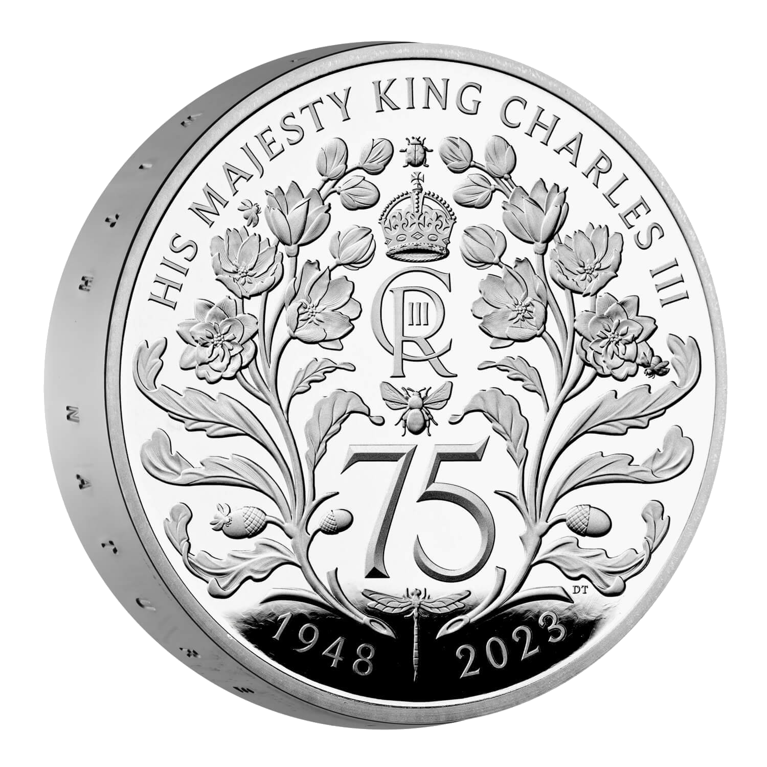 2023  £5 The 75th Birthday of His Majesty King Charles III UK Silver Proof Piedfort Coin