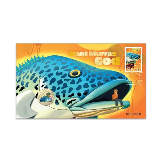 2023 Giant Murray Cod Coloured Coin PNC (Single Coin)