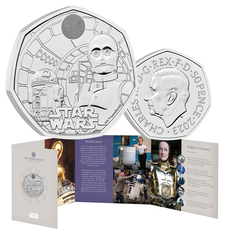 Complete 50p Star Wars Four Coin Set BUNC Combo 