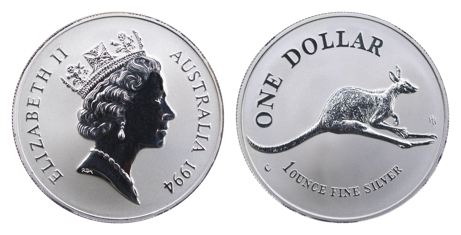 1994 $1 Silver Kangaroo 1 Oz Frosted Uncirculated Coin