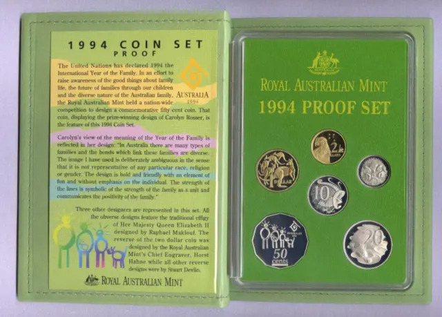 1994 International Year Of Family 6 Coin Proof Set 
