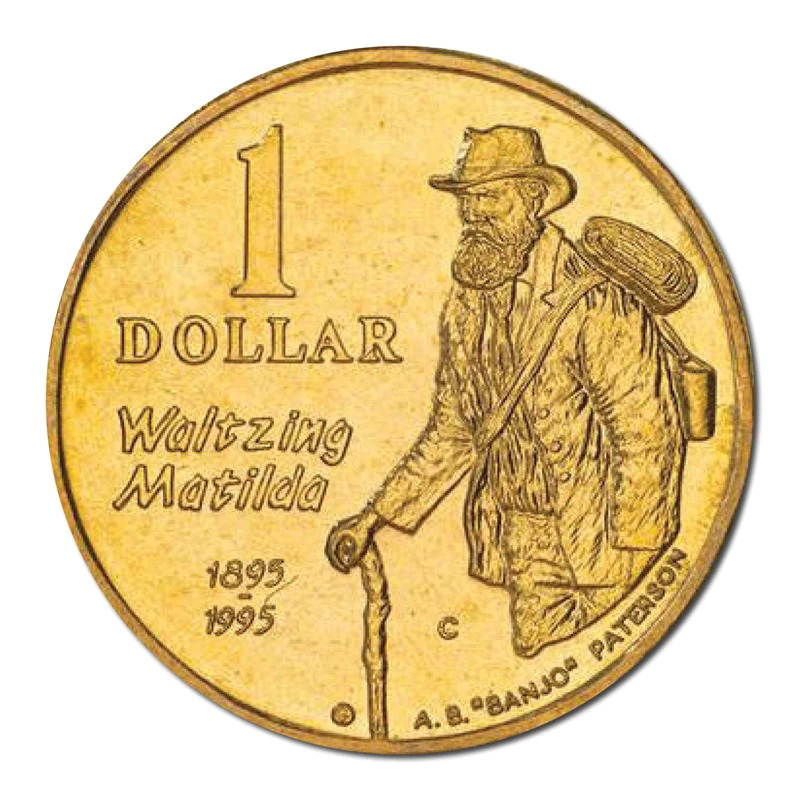 1995 $1 C Mintmark Waltzing Matilda Uncirculated