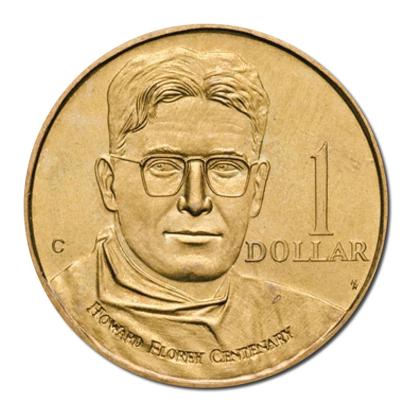 1998 $1 C Mintmark Howard Florey Uncirculated Coin