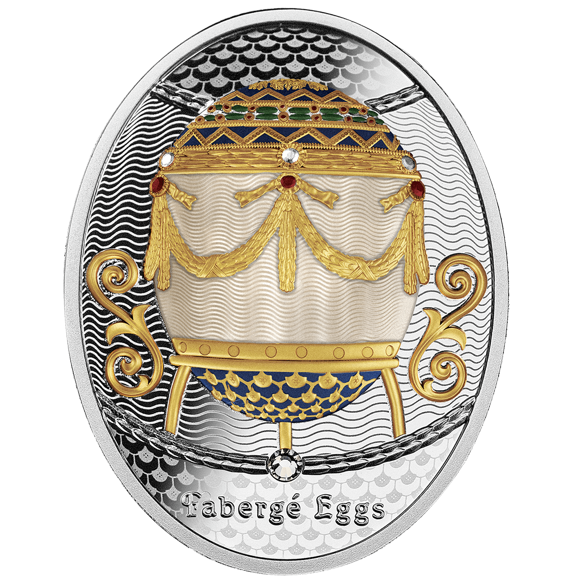 2023 Faberge Egg with Garlands Silver Proof Coin