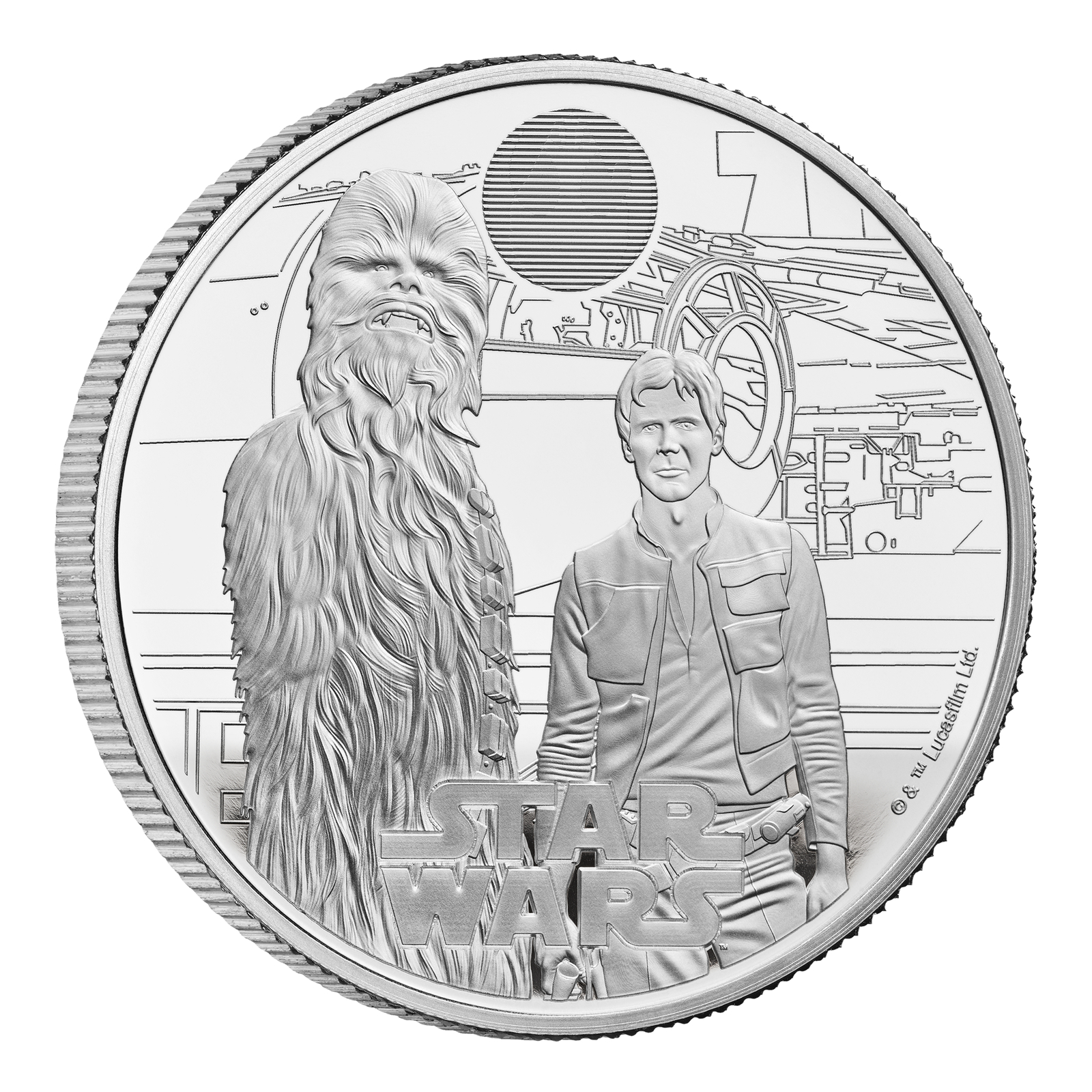 2024 Star Wars Han Solo and Chewbacca UK 1oz Silver Proof Coin